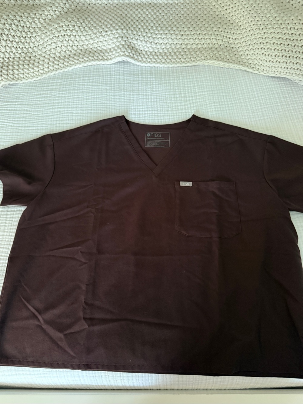 Figs Women's Scrub Top in Dark Plum
